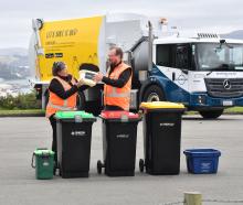 Dunedin City Council waste management supervisor Catherine Gledhill and Enviro NZ branch manager...