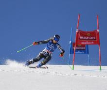 Alice Robinson navigates the course at the giant slalom world cup in Austria. Photo: Getty Images