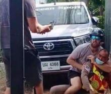 Two Kiwis attacked a local police officer after being pulled over in Thailand, taking his gun and...