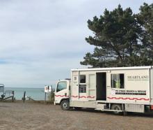 A search and rescue vehicle at the site of the operation this morning. Photo: Wyatt Ryder