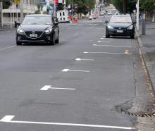 Several carparks on Albany St are set to be removed for a new cycleway. PHOTO: ODT FILES