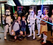 Outpost 42 was a popular attraction for people wanting selfies, and raising money for charity at...