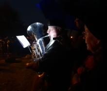 David Leslie at the Wānaka dawn service. Photo: Marjorie Cook 