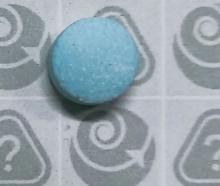 The fake diazepam tablet was blue, circular and had no markings, says DIANZ. Photo: DIANZ