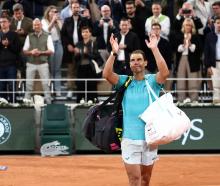  Rafael Nadal acknowledges the crowd in Paris. Photo: Reuters 