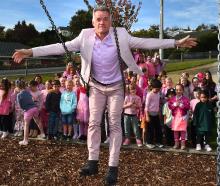 Green Island School principal Aaron Warrington supports the anti-bullying message of Pink Shirt...