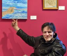 Dunedin artist Edward Genet showcases his work 'The Blue Half Sky' at Artsenta’s "Just Us"...