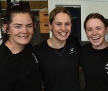 High Performance Sport New Zealand athletes (from left) Holly Robinson, Caitlin Deans, Anna...