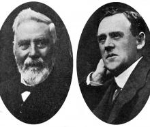 George Calder, left, and Dr Robert Fulton, both late of Dunedin. — Otago Witness, 27.5.1924/13.5...