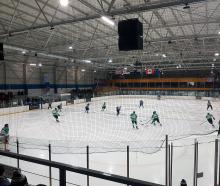 Ice hockey match between the Dunedin Thunder and West Auckland Admirals, at the Dunedin Ice...