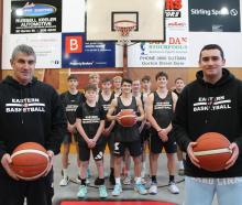 Coaches of the U16 Eastern Boys A squad Mike Johnston, left, and Jarrod O’Connor stand with the...