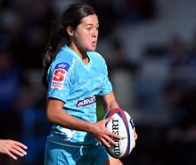 Maia Joseph with ball in hand during Super Rugby Aupiki earlier this year. PHOTO: ODT FILES