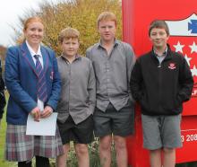 St Peter's College pupils (from left) Charlotte Davie, Luke Davie, James Chalmers and Oliver...