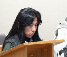 Brazilian national Evellyn Maeda Magahlaes in court in Queenstown today. Photo: Guy Williams