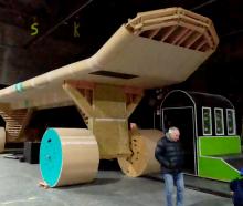 The centrepiece of Benny's Hangar is what Ben Scott claims is the world's largest skateboard. It...