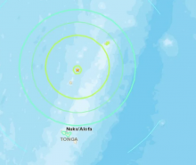 Tonga was shaken by a 6.6 quake, 70km northwest of Fangale'ounga, on Monday morning. Photo: USGS ...