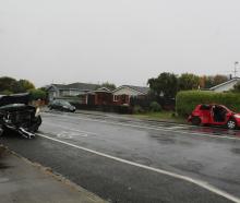 Both vehicles suffered significant damage in the crash. Photo: Nina Tapu 