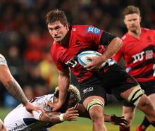 Ethan Blackadder was among the scorers for the Crusaders. Photo: Getty Images
