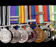 Catherine Welsh's father’s military medals which were stolen. PHOTO: BARRY CLARKE