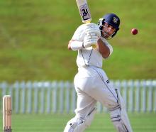 Otago batter Jamal Todd plays through the offside against Auckland in their Plunket Shield match...