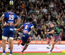 Sam Gilbert tried a last-gasp dropped goal but pushed it wide. Photo: Getty Images