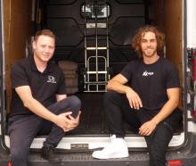 Happy Helper Moving Company founder Tony Joyce, left, and co-owner Fabien Johnson have developed...
