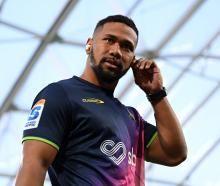 Highlanders halfback Folau Fakatava gets a feel for Forsyth Barr Stadium before his team’s round...