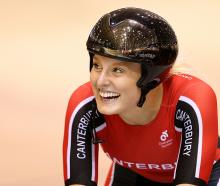 Olivia Podmore competing for Canterbury at the New Zealand Track Nationals in 2017. Photo: Getty...