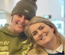 Elite sprint cyclist Olivia Podmore pictured with her mother, Nienke Middleton, at Christchurch...
