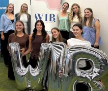 Committee members of the newly formed Women In Business Club at the University of Otago are (back...