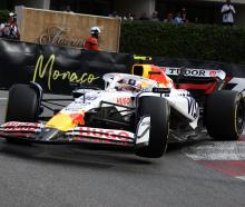 Liam Lawson on track in practice for the Monaco Grand Prix. Photo: Getty Images
