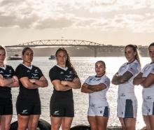 Black Ferns (from left) Jorja Miller, Kennedy Tukuafu and Portia Woodman-Wickliffe and United...
