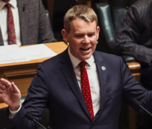 Labour leader Chris Hipkins responds to the Budget in Parliament this afternoon. Photo: RNZ 