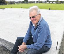 Kaiapoi Croquet Club president Geoff Russell on the foundations of the site where the clubroom...