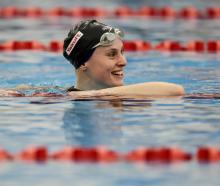 Caitlin Deans after being crowned the national 1500m freestyle champion at the national...