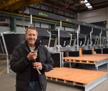 Perkinz general manager Wayne Perkins prepares to ship a six-stand ShearMaster shearing system...