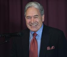 Winston Peters thoroughly enjoys his speech to the Otago Regional Investment Summit. PHOTO:...