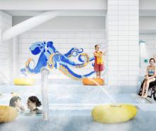 The Aquatic Sensory Experience will have eight water features including fountains, misting spray,...