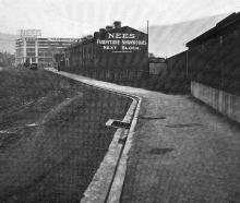 A view along the intended route of the new highway to Logan Park (later named Anzac Ave), to...