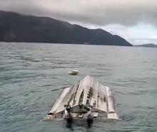 The boat capsized off the coast of Kaikōura in 2022. Photo: Supplied / Transport Accident...