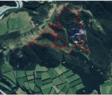 An aerial view of the Woodstock Quarries Ltd site in red and the proposed quarry and landfill...