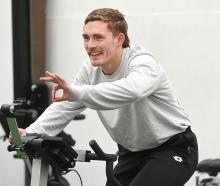 Scott Casey-Wooldridge builds stamina during training for his 168km ultra-marathon row, ski,...