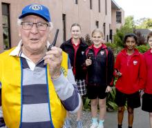 Lyndsey Ebert on call with Te Raekura Redcliffs School year 8 pupils, Grace Moorcroft-Proudfoot,...