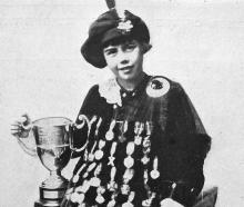 Norma Douglas, of Oamaru, winner of sword dance, Irish jig and Austin memorial cup at the Dunedin...