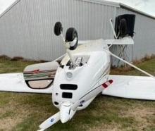 A New Zealand Airline Academy plane that was destroyed at the Oamaru Airport after a severe...