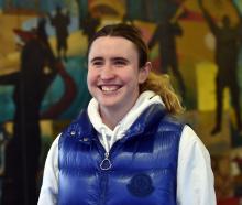Phoebe Finlay, 17, visits staff and parents at Dunedin Hospital’s neonatal intensive care unit...