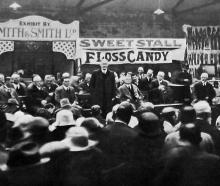 Hon William Nosworthy opens the Otago A and P Society’s 1925 Winter Show in Dunedin. — Otago...