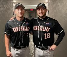 Cam (left) and Ben Watts are ready for action with the Black Sox. PHOTO: SUPPLIED
