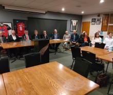 Candidates at a meeting at the Mandeville Sports Centre on Tuesday. Photo: David Hill / North...