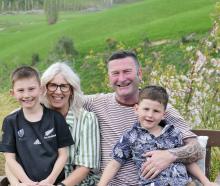 New Clutha District Mayor Jock Martin celebrates his victory at his Lawrence home on Saturday...